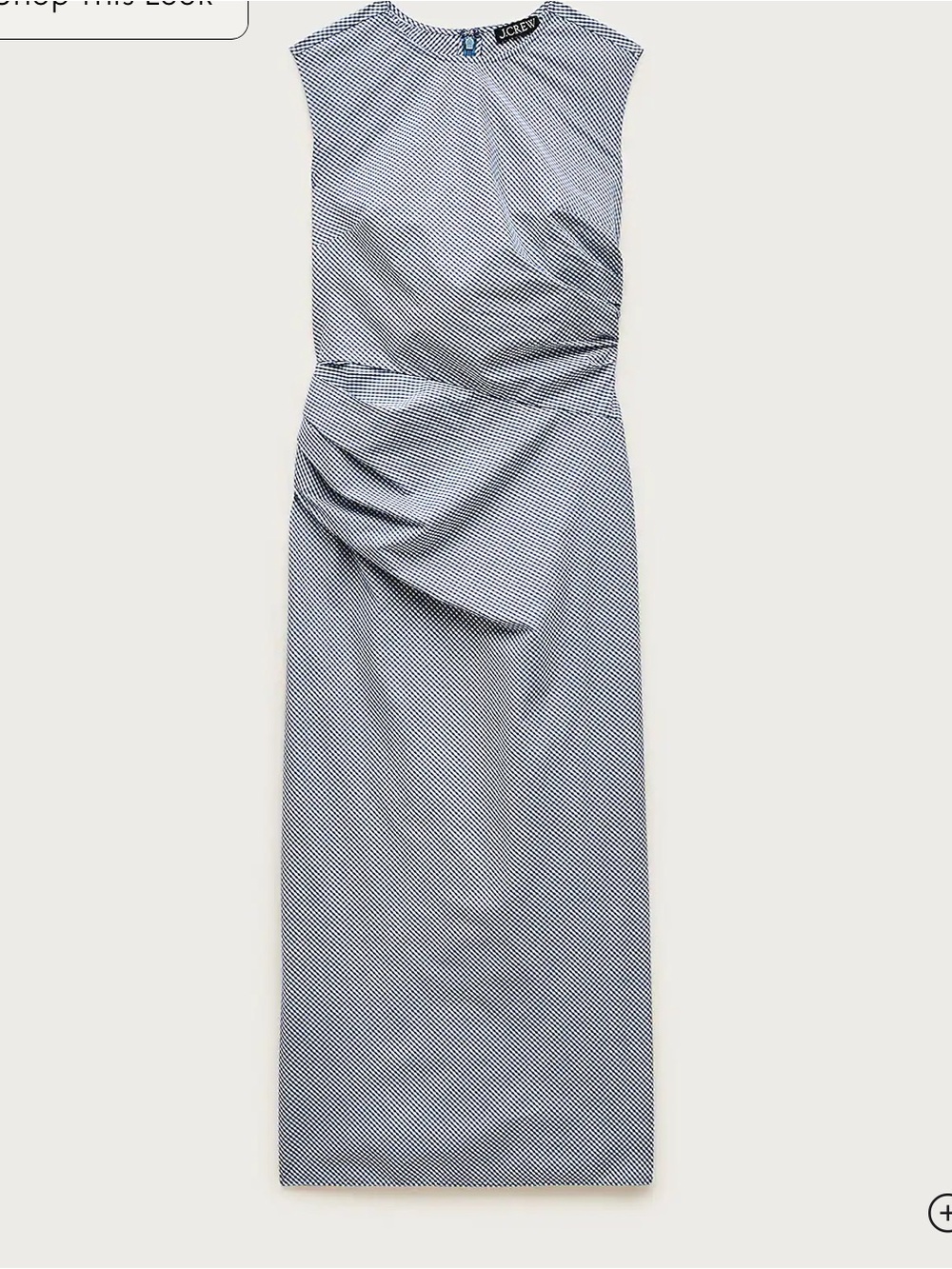 NWT Jcrew ruched midi dress in gingham cotton - Picture 4 of 8
